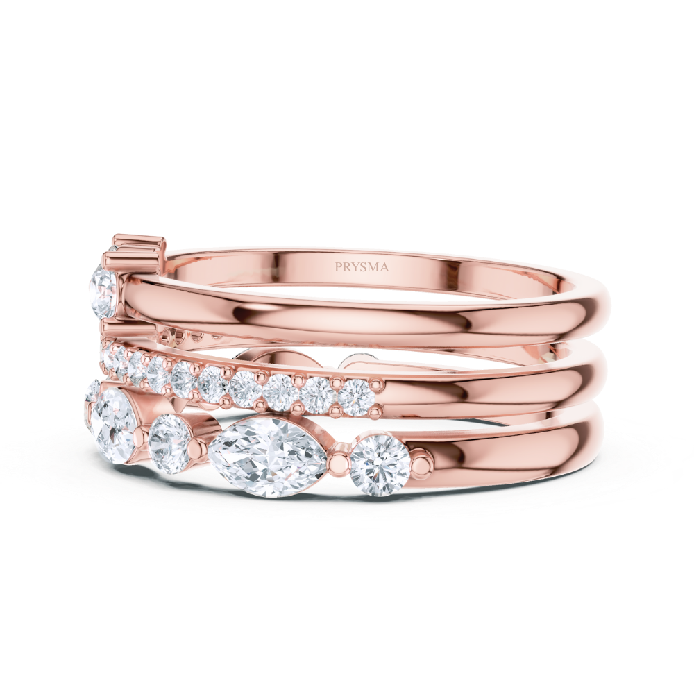 The Radiance Crown Stacking Ring Set