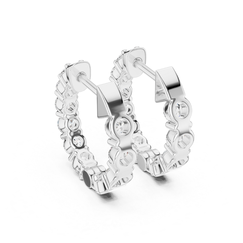 Elegant Diamond Huggie Hoop Earrings