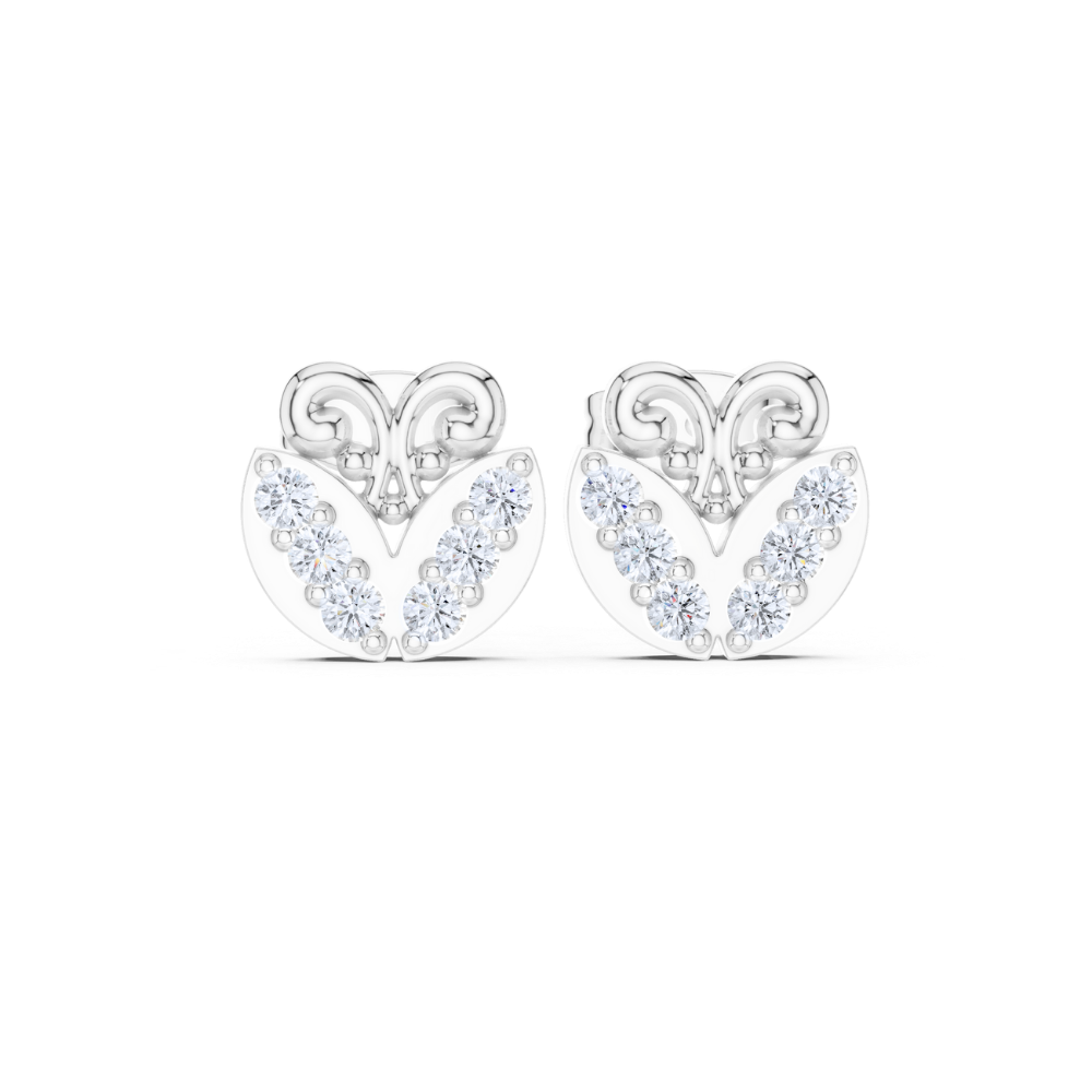 Royal Bloom Diamond Stud Earrings