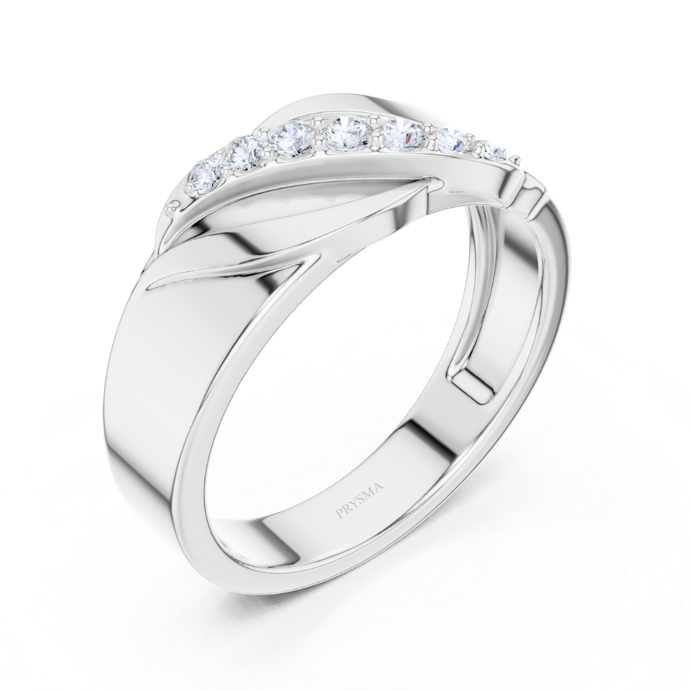 Golden Leaf Diamond Ring
