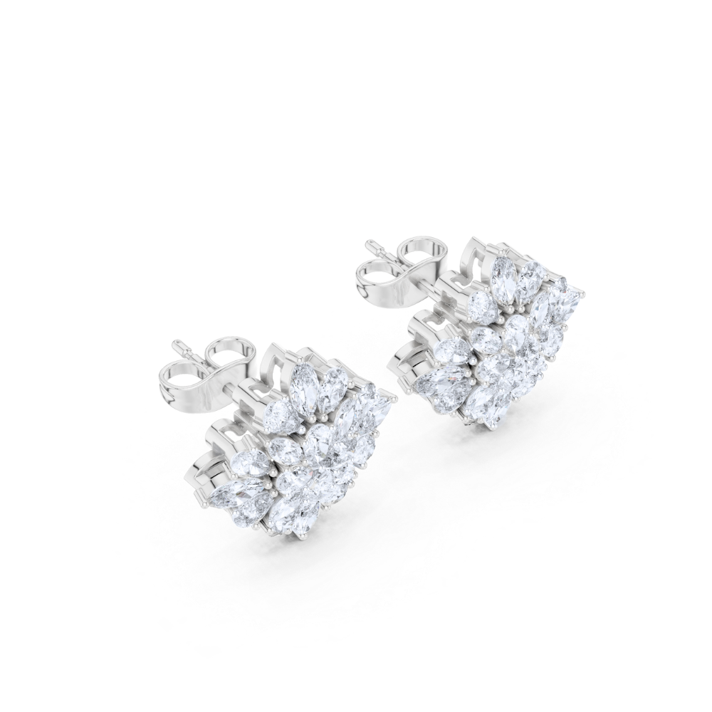 Majestic Marquise Floral Studs