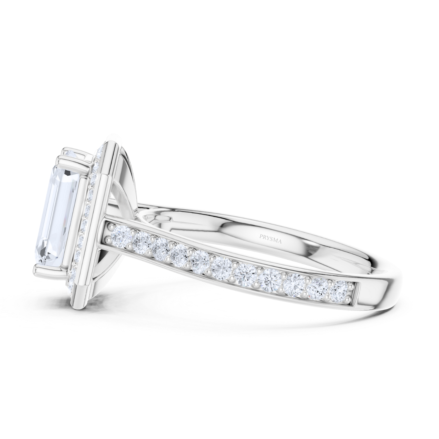 Emerald Majesty Halo Ring
