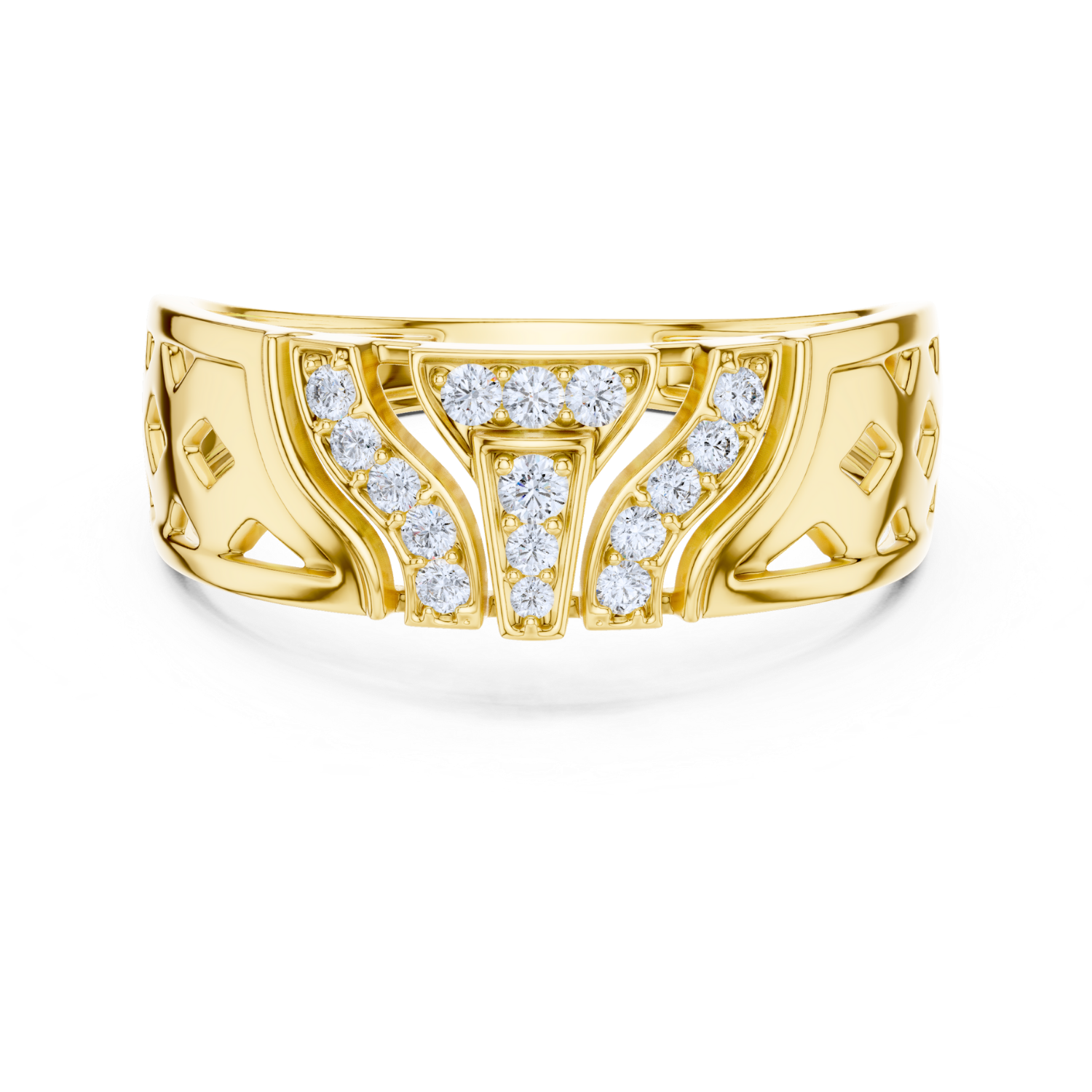 Lattice Diamond Accent Ring