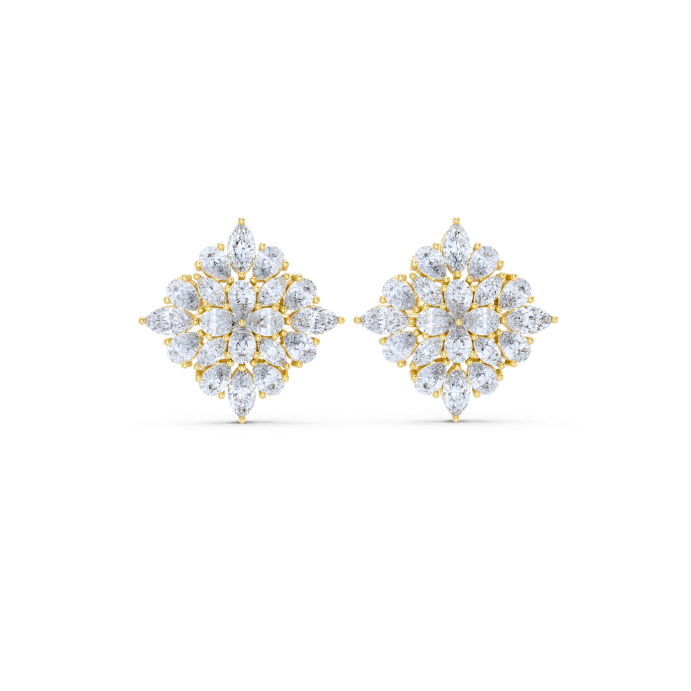 Majestic Marquise Floral Studs