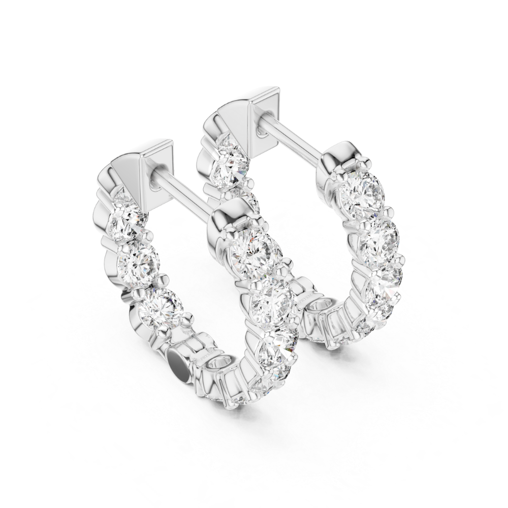 Elegant Diamond Huggie Hoop Earrings
