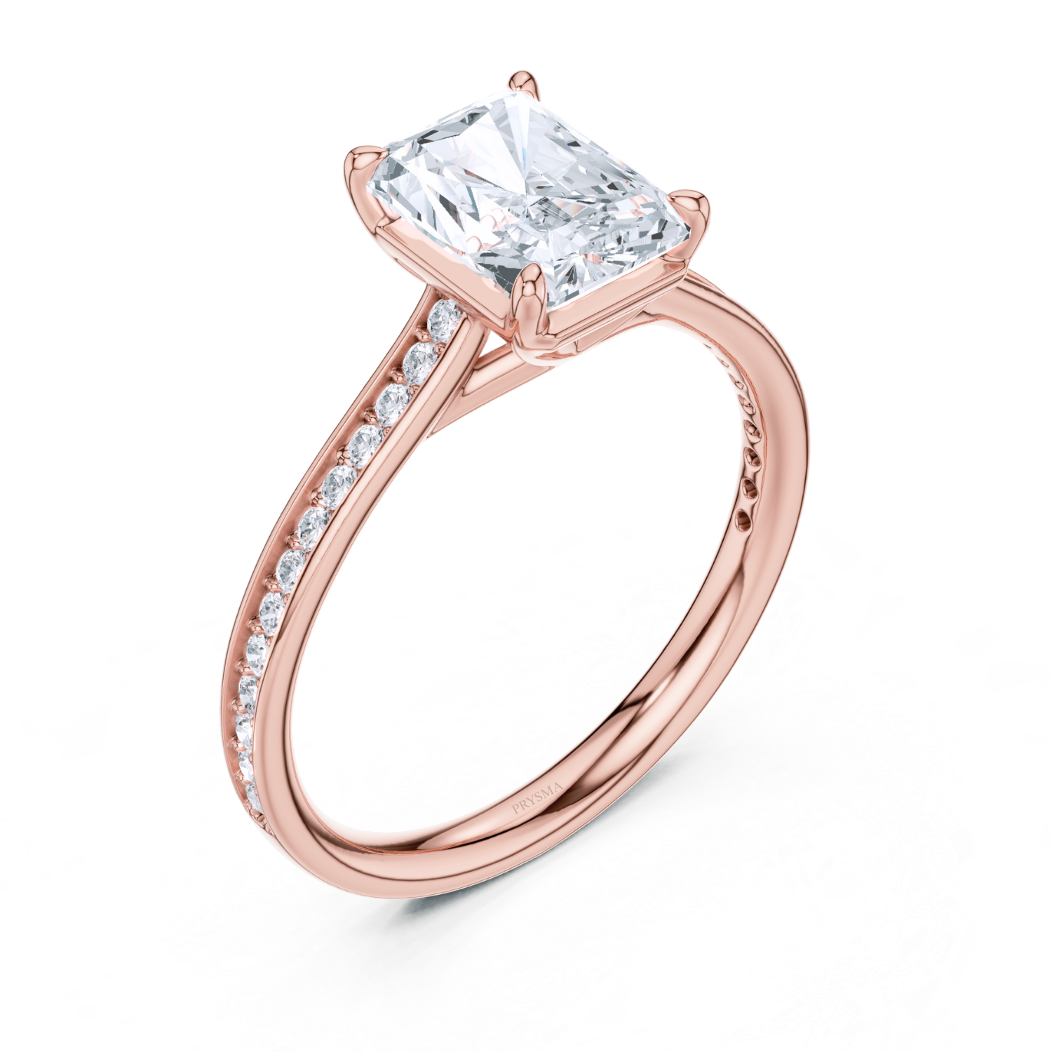 Pave Cathedral Diamond Ring