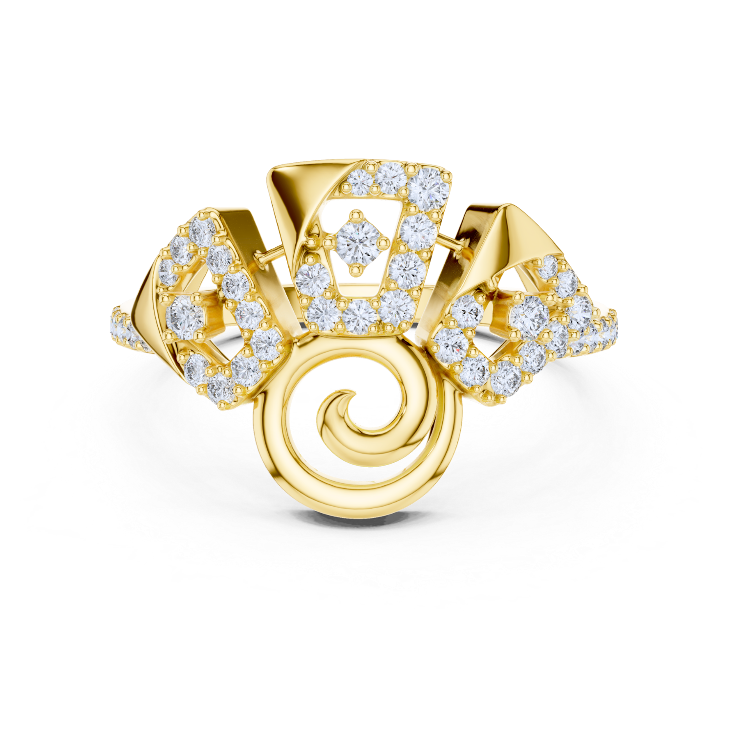 Twin Bloom Diamond Ring