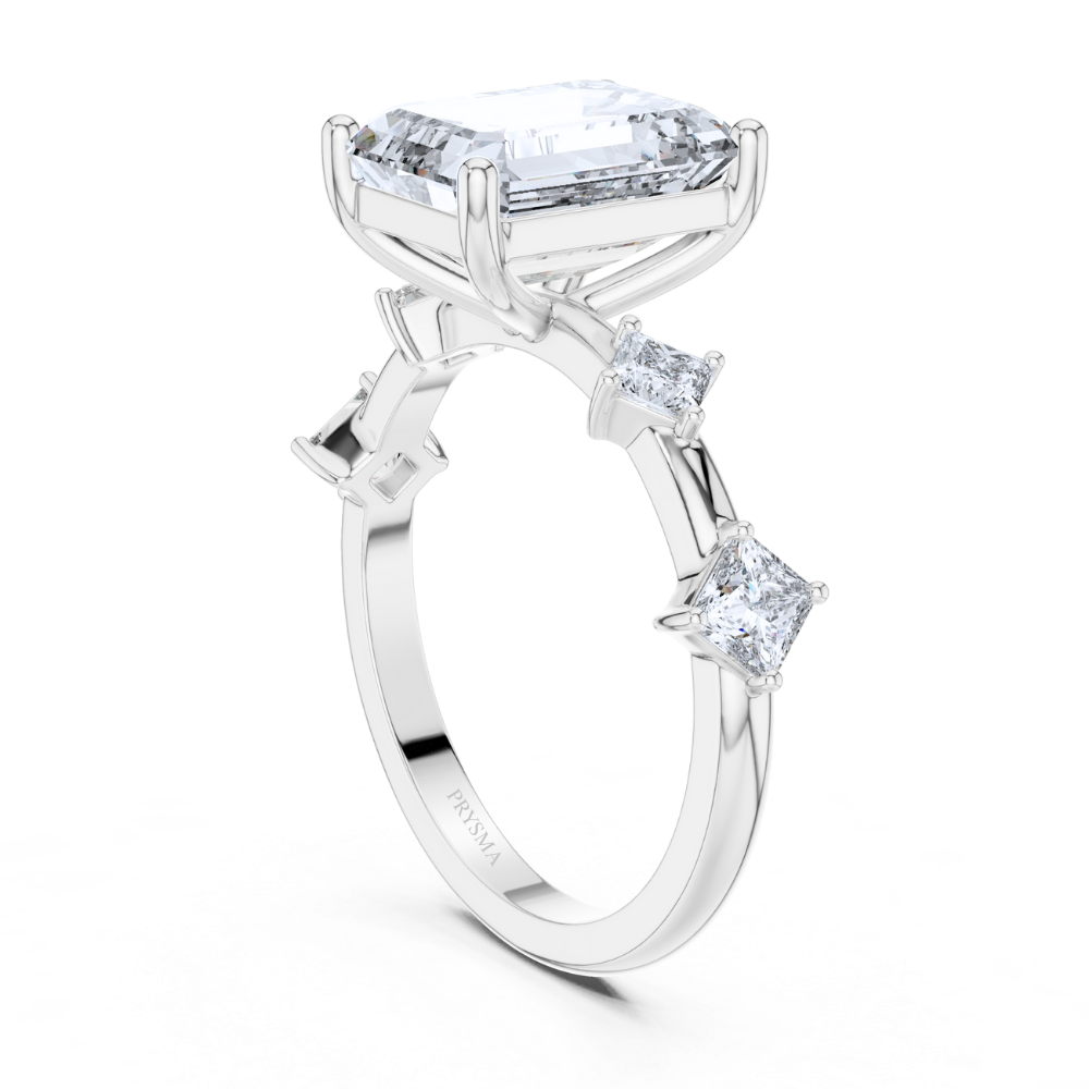 Radiant Crown Emerald-Cut Ring