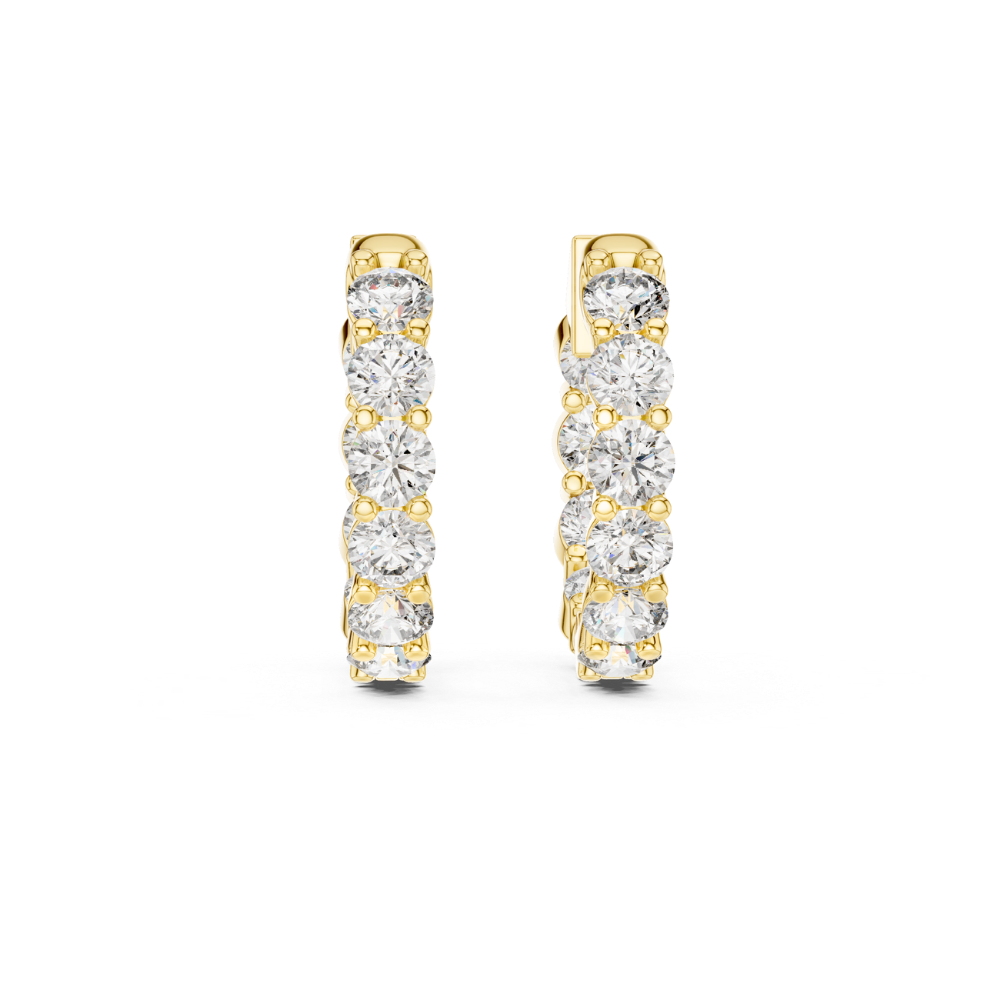 Elegant Diamond Huggie Hoop Earrings