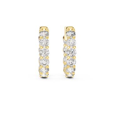 Elegant Diamond Huggie Hoop Earrings