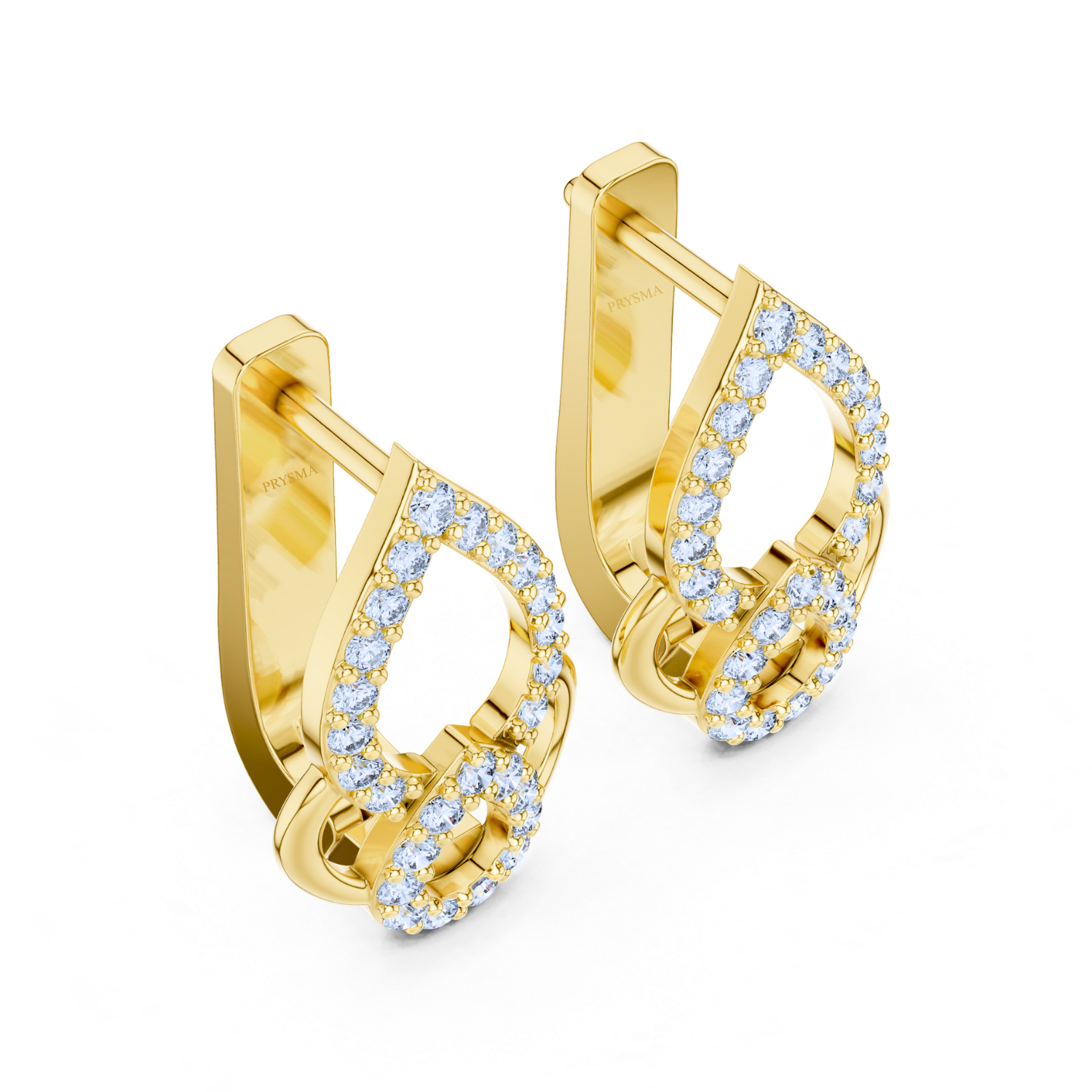 Teardrop Halo Diamond Earrings