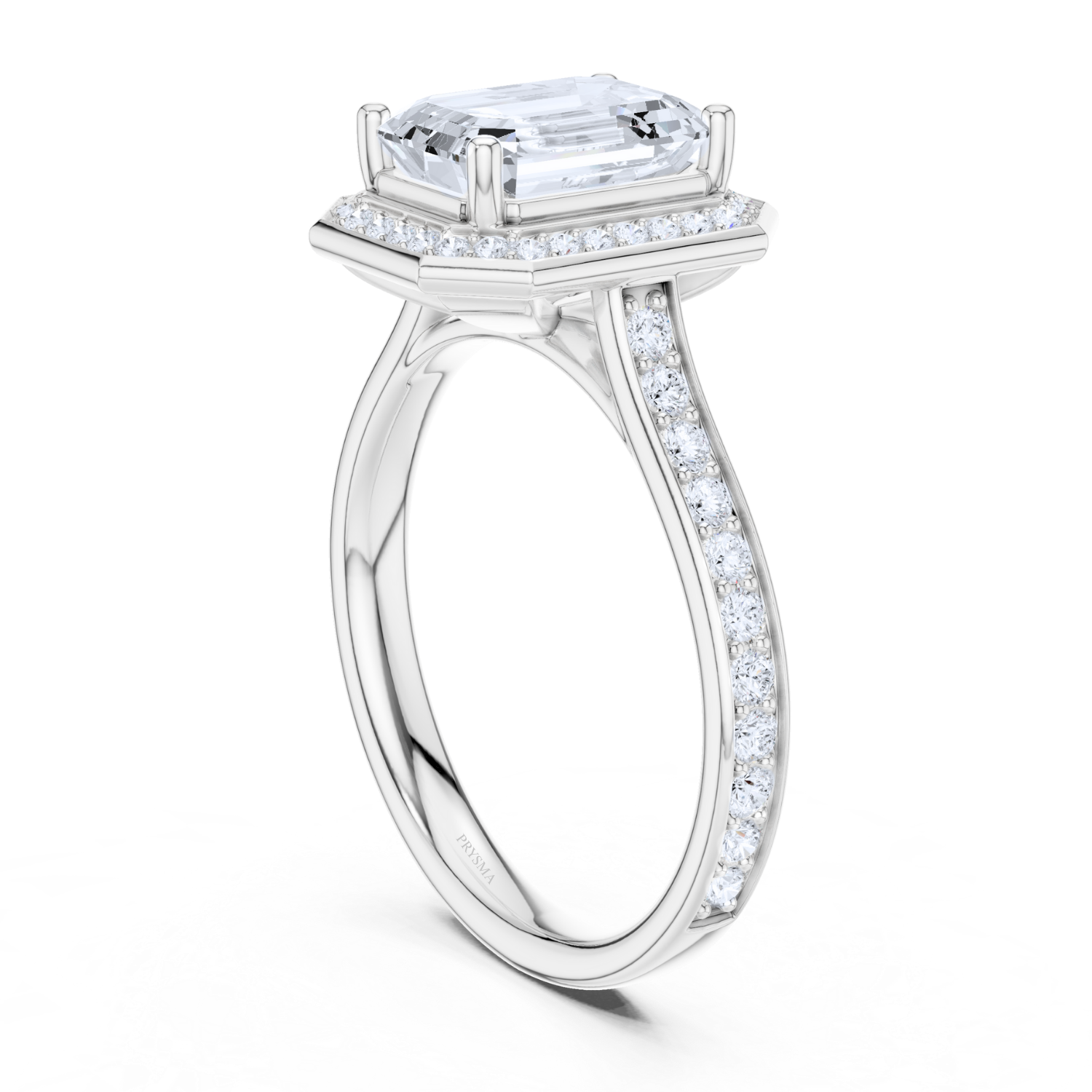 Emerald Majesty Halo Ring
