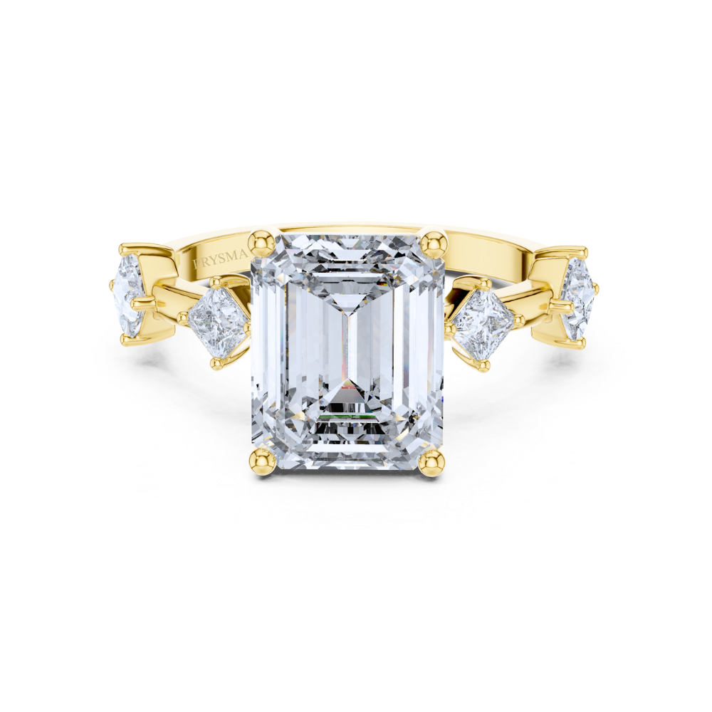 Radiant Crown Emerald-Cut Ring