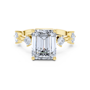Radiant Crown Emerald-Cut Ring