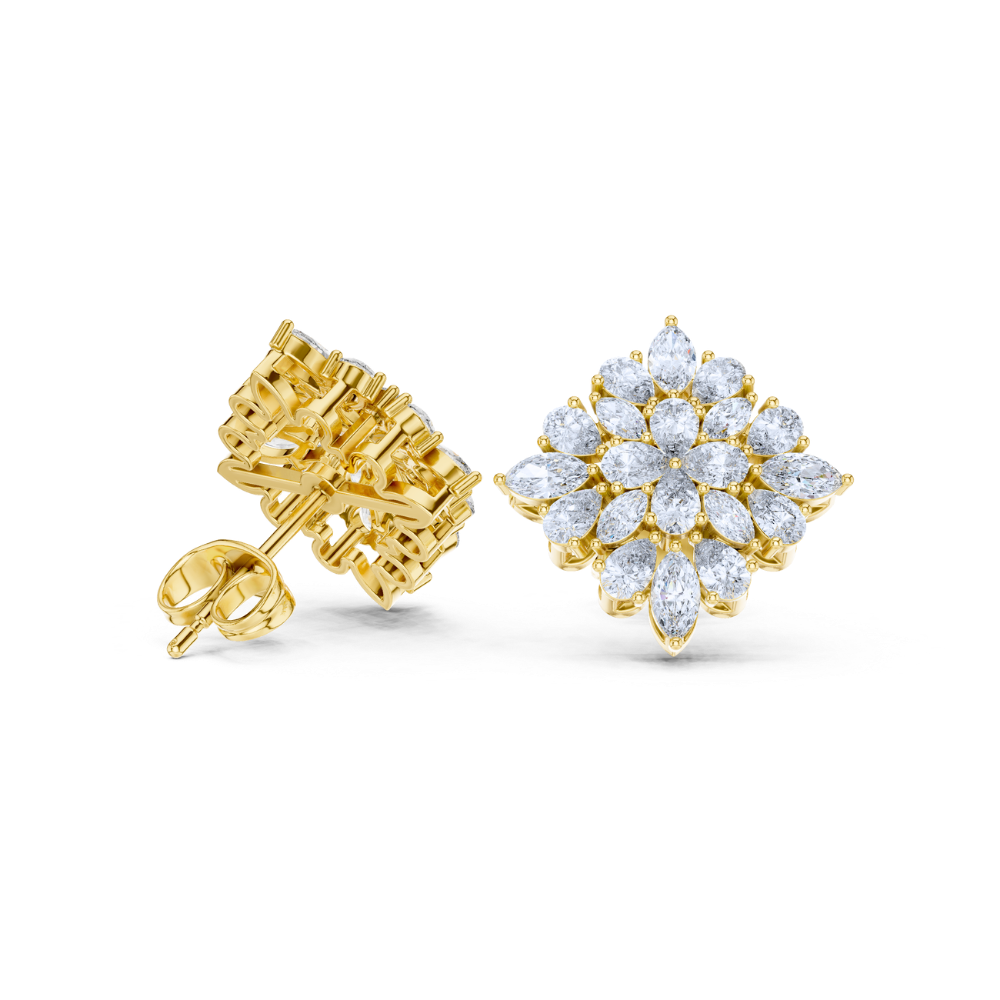 Majestic Marquise Floral Studs