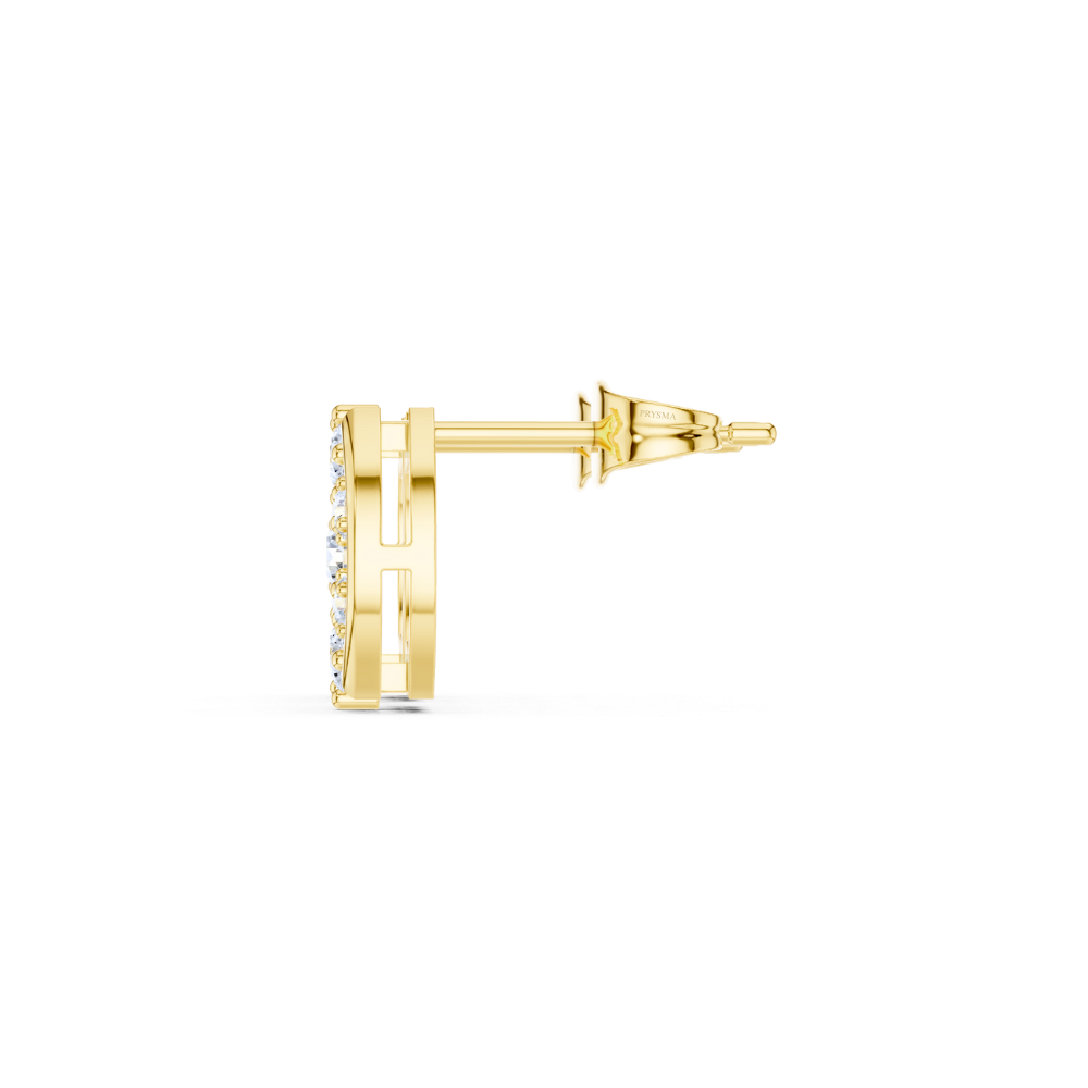 Celestia Wheel Diamond Stud Earrings