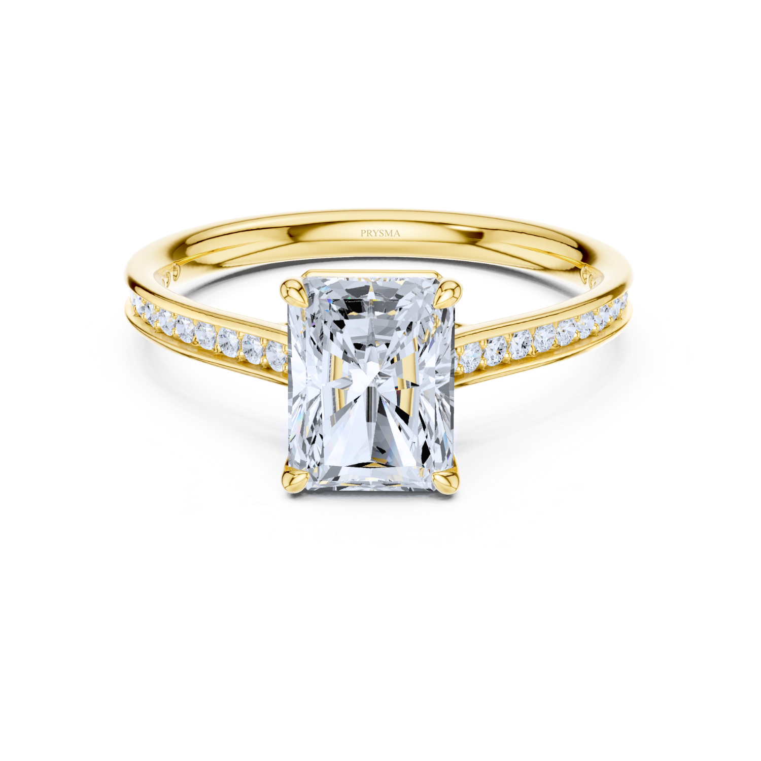 Pave Cathedral Diamond Ring