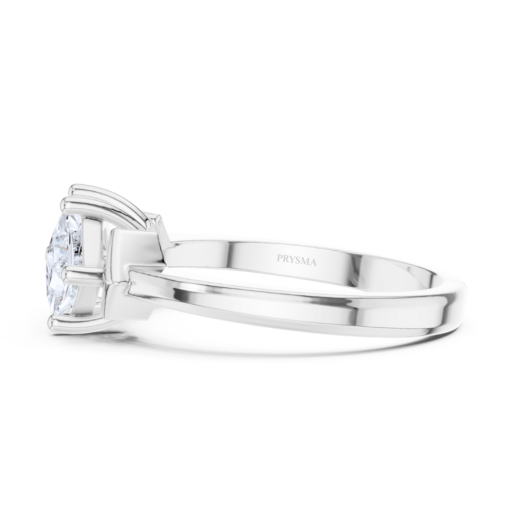 Twin Majesty Princess-Cut Diamond Ring