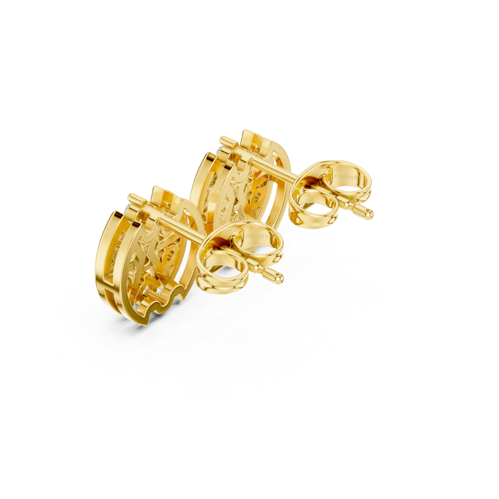 Celestia Wheel Diamond Stud Earrings