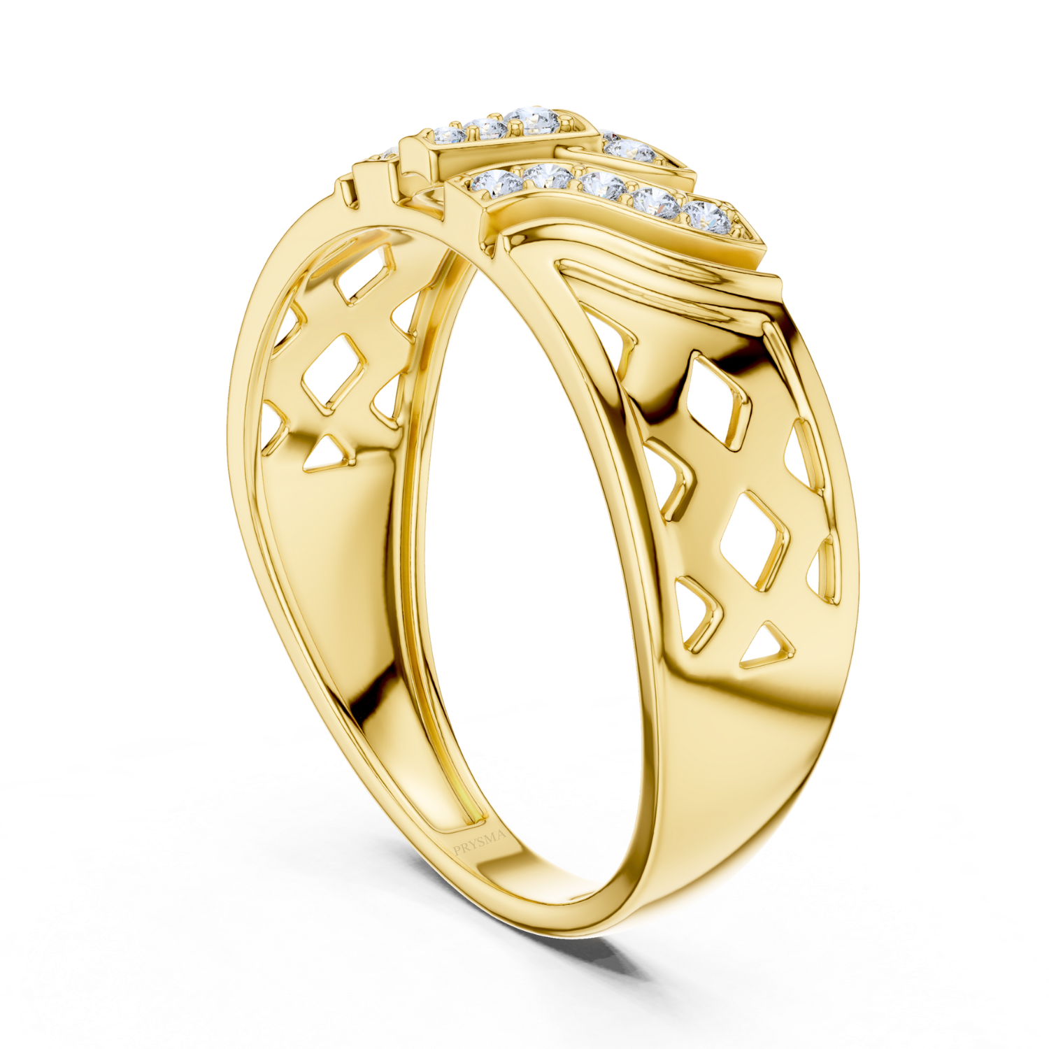 Lattice Diamond Accent Ring