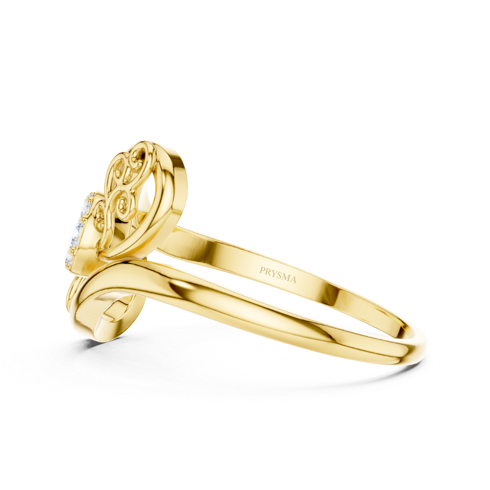 Regal Swirl Cluster Ring
