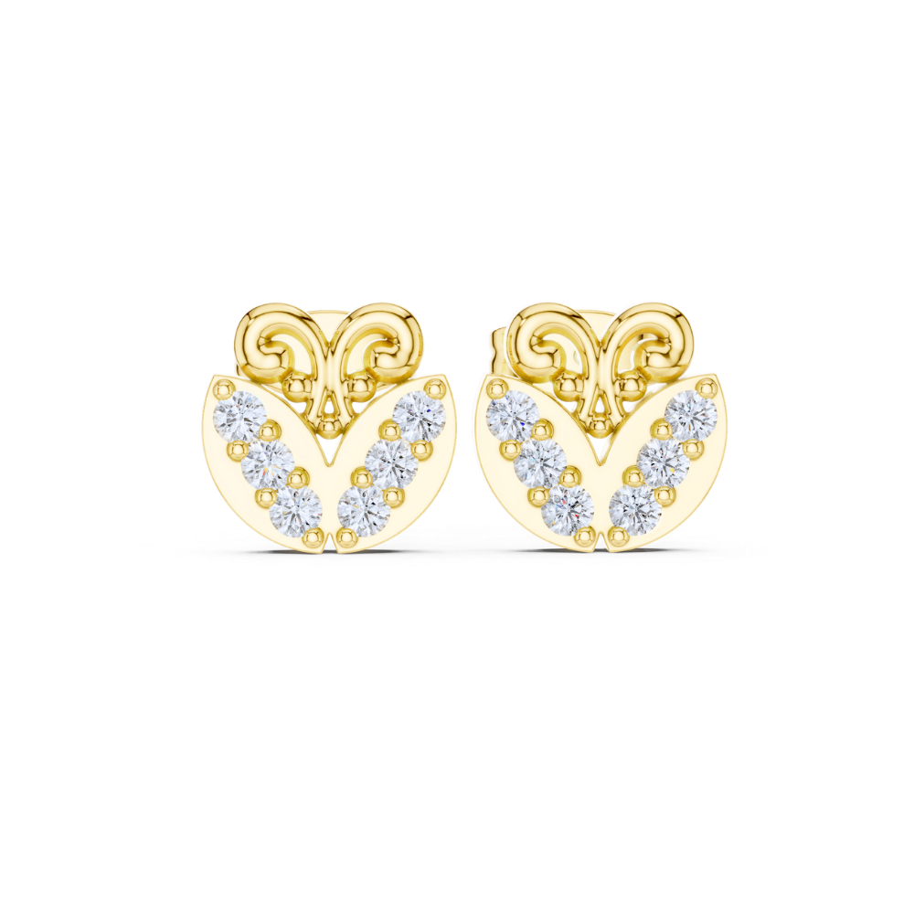 Royal Bloom Diamond Stud Earrings