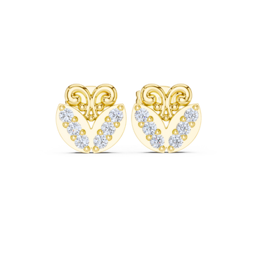 Royal Bloom Diamond Stud Earrings