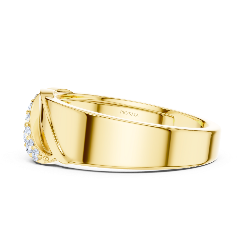 Golden Leaf Diamond Ring