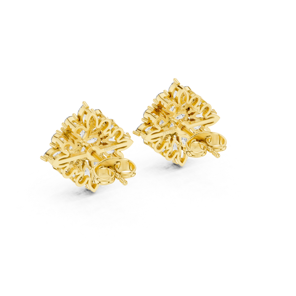 Majestic Marquise Floral Studs