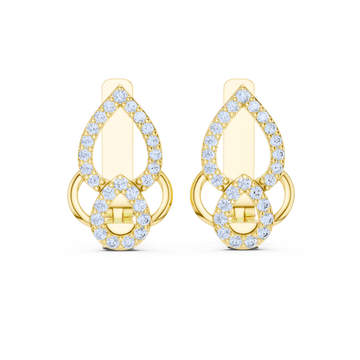 Teardrop Halo Diamond Earrings