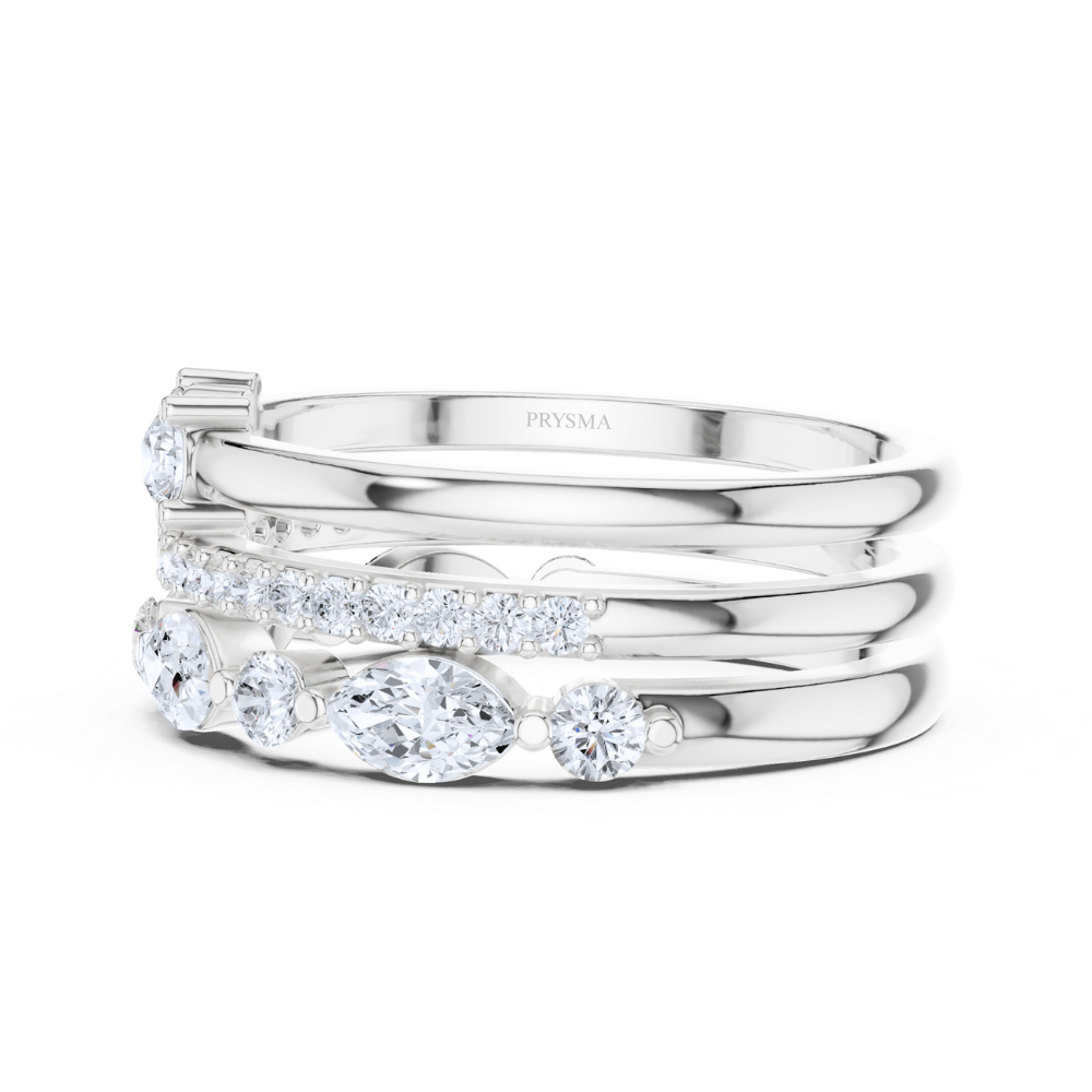 The Radiance Crown Stacking Ring Set