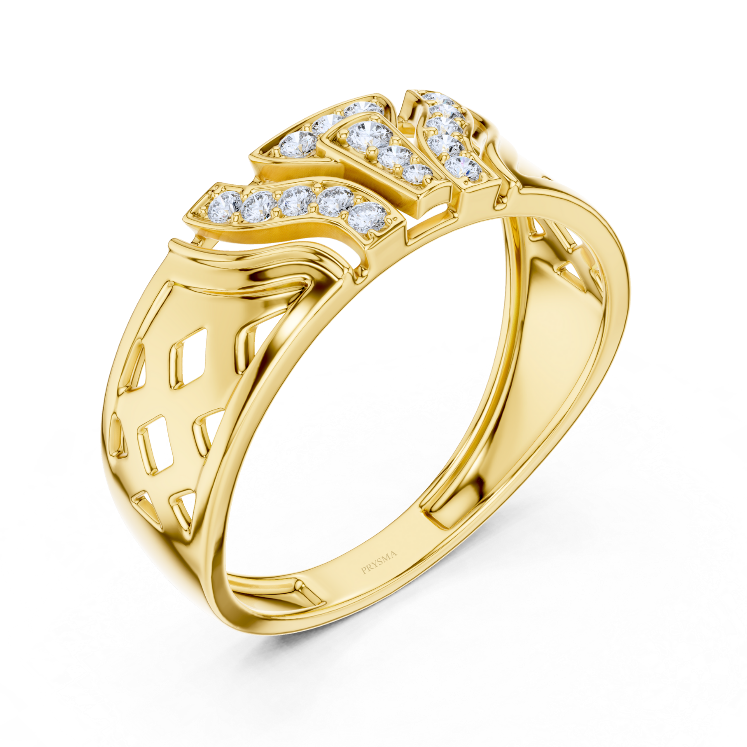 Lattice Diamond Accent Ring