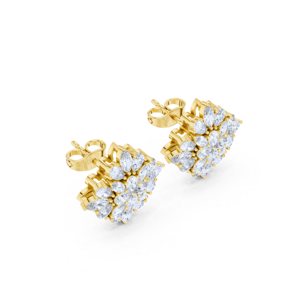 Majestic Marquise Floral Studs