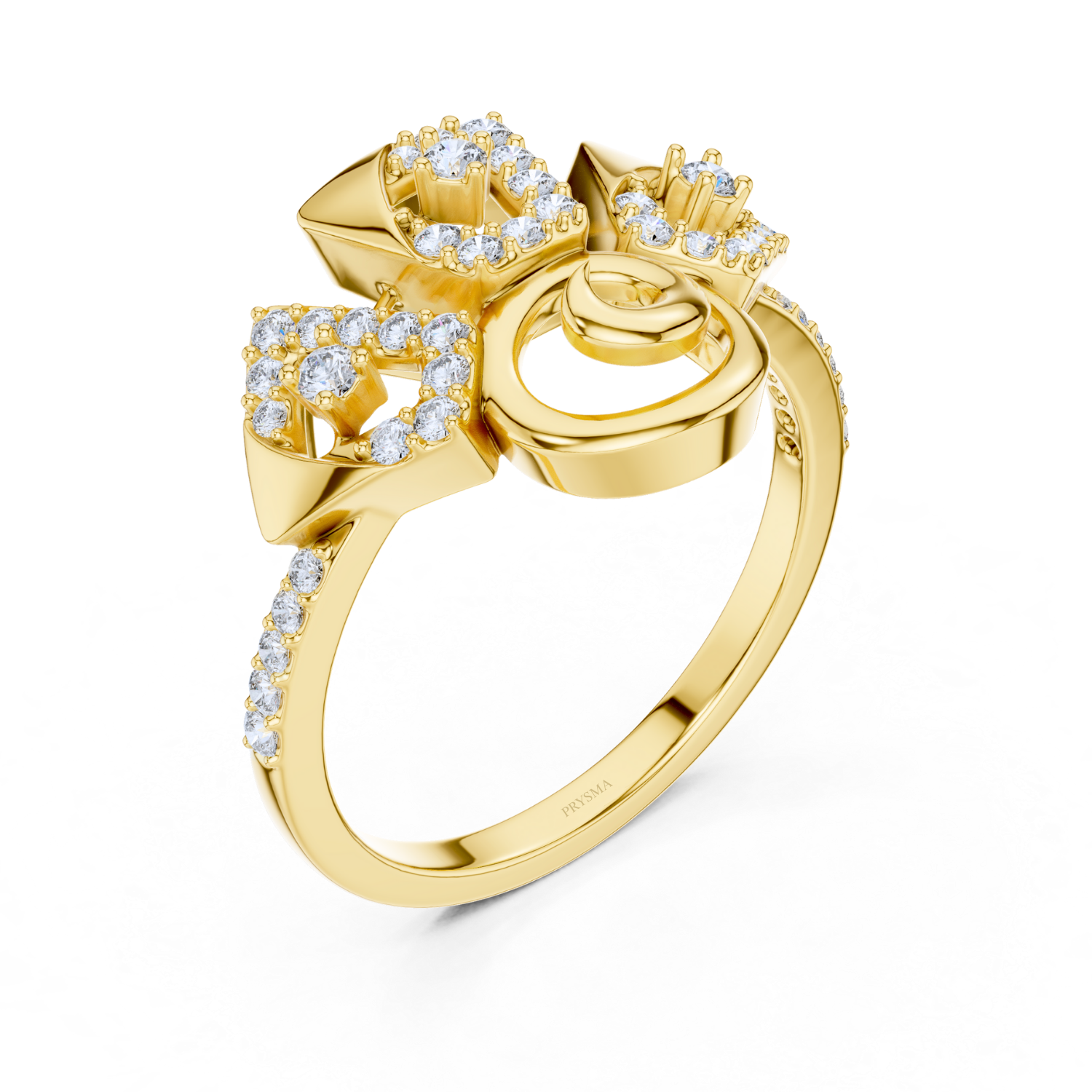 Twin Bloom Diamond Ring