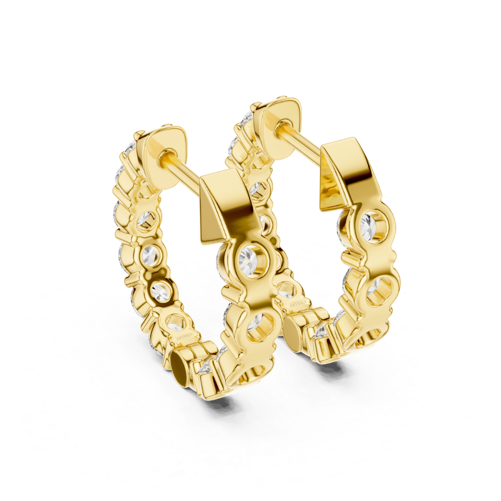 Elegant Diamond Huggie Hoop Earrings
