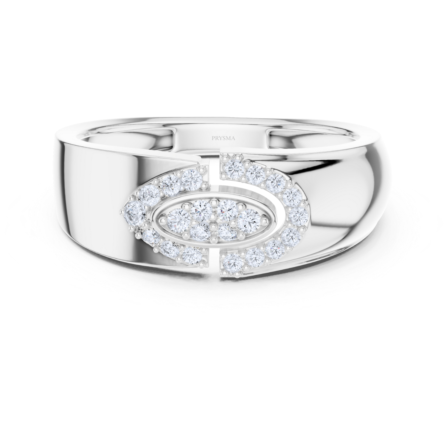 Elegant Swirl Diamond Ring