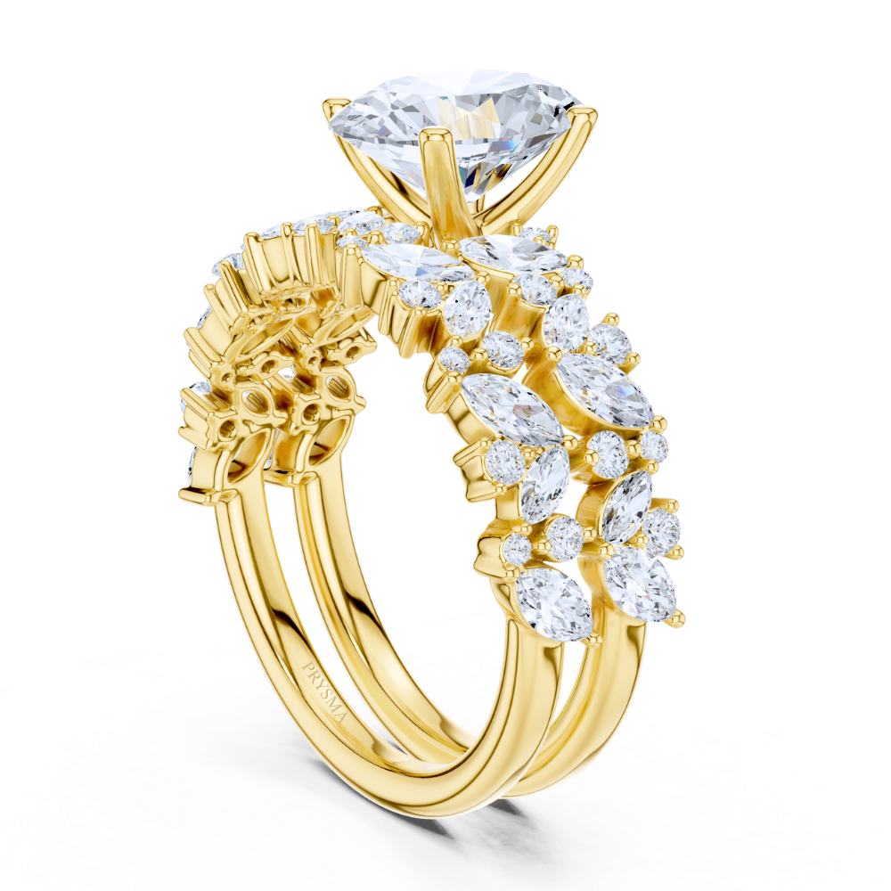 Aurora Marquise & Round Diamond Statement Ring