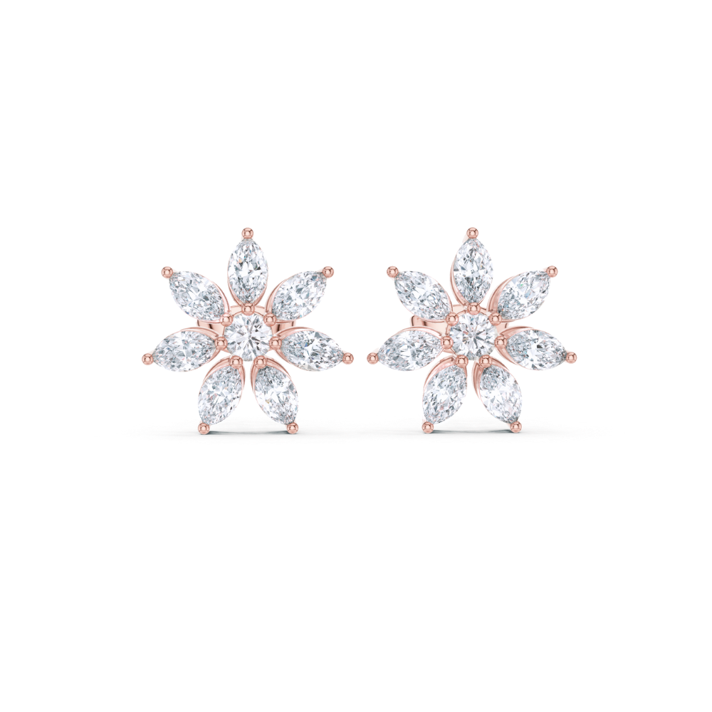 Radiant Petal Diamond Studs