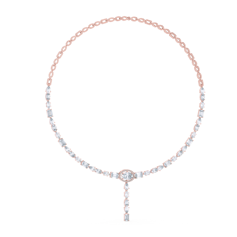 Lunara Halo Drop Necklace