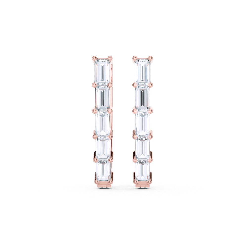 Sleek Stack Diamond Bar Earrings