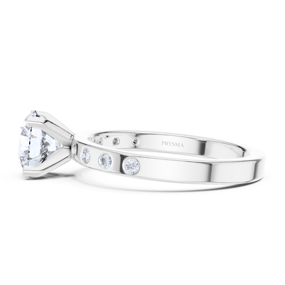 Golden Grace Round Cut Channel-Set Ring