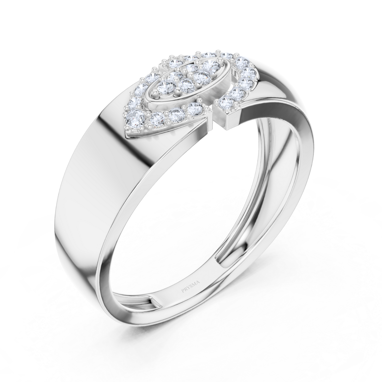 Elegant Swirl Diamond Ring