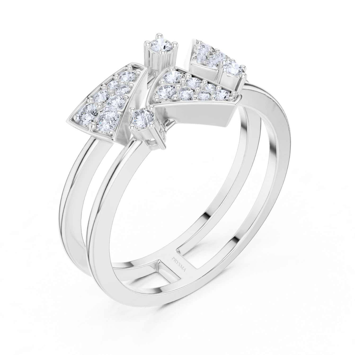 Twin Band Elegance Diamond Ring
