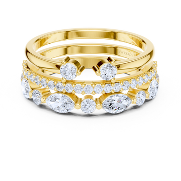 The Radiance Crown Stacking Ring Set
