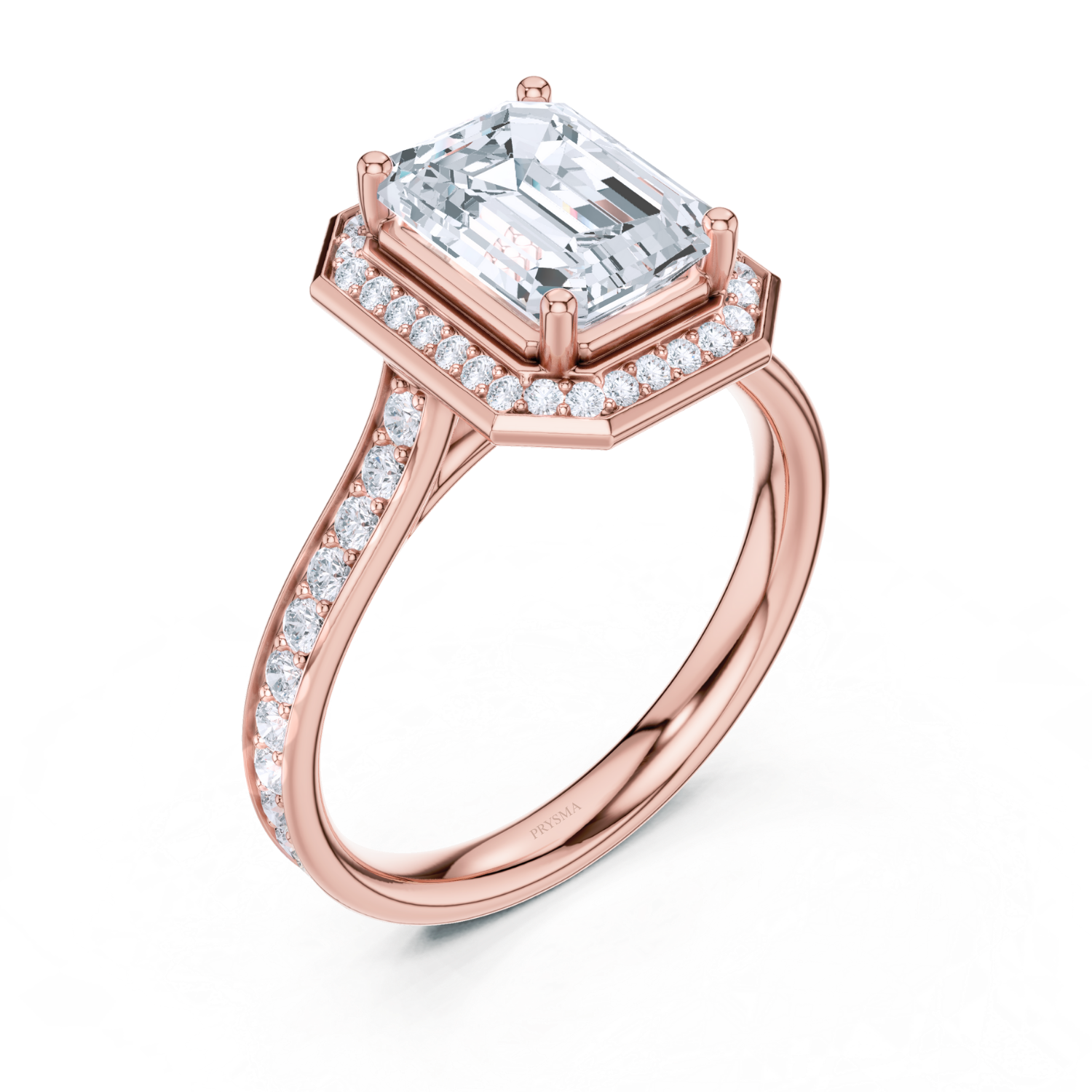 Emerald Majesty Halo Ring