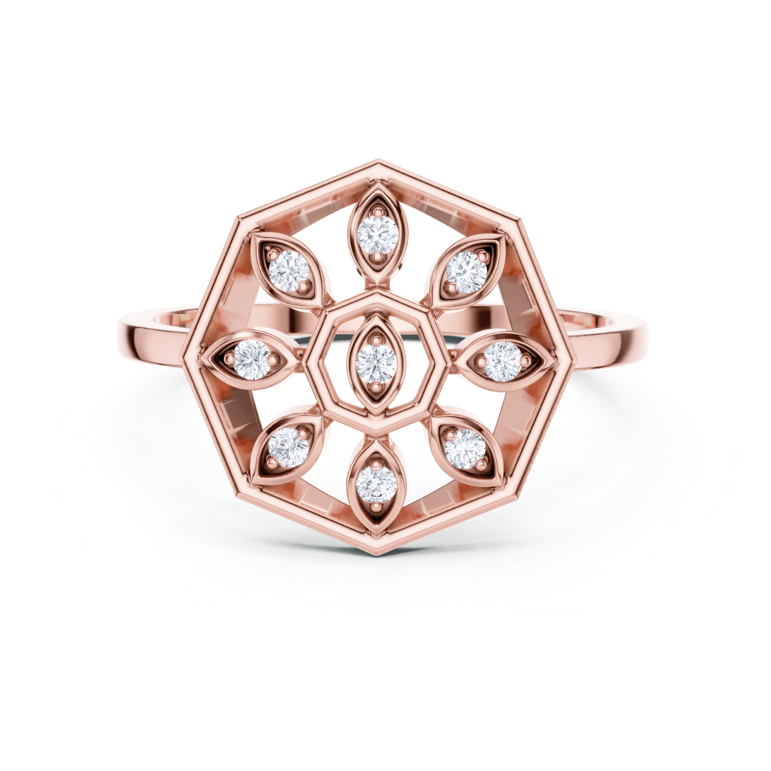 Blossom Radiant Diamond Ring
