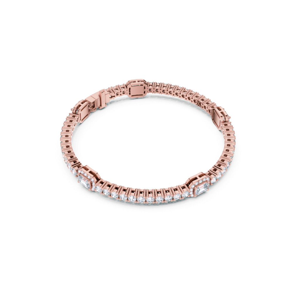 Heirloom Emerald Halo Diamond Bracelet