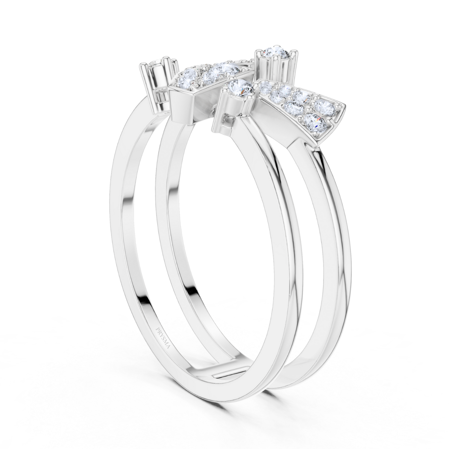 Twin Band Elegance Diamond Ring