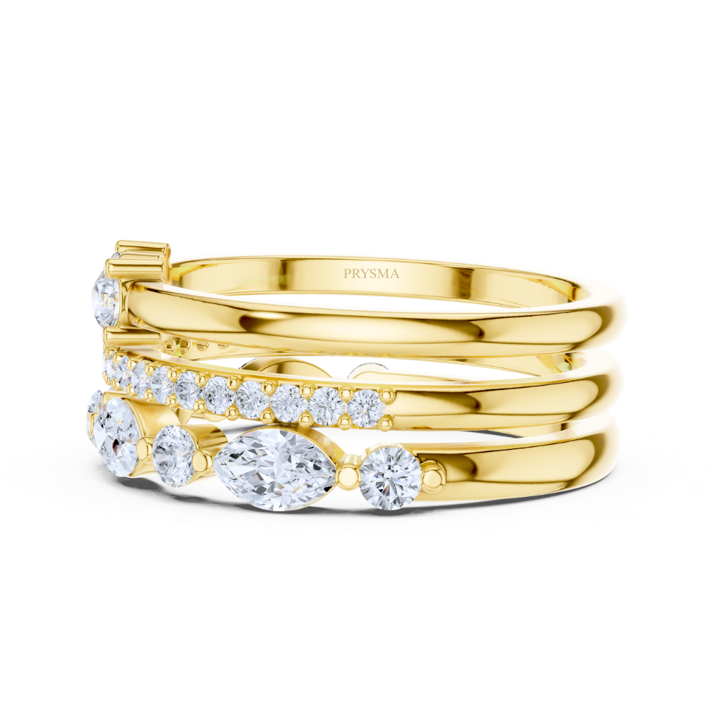 The Radiance Crown Stacking Ring Set