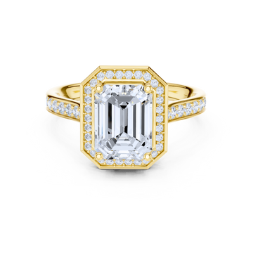 Emerald Majesty Halo Ring